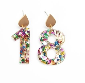 Fun Birthday Number Earrings