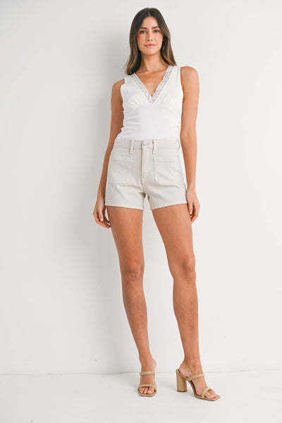 Patch Pocket Short - Sea Salt Wash