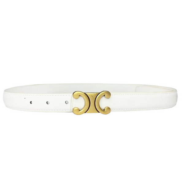 Vegan Leather Scroll Belt