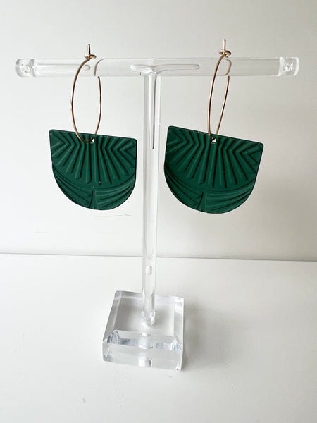 Pattern Arch Disk Earrings