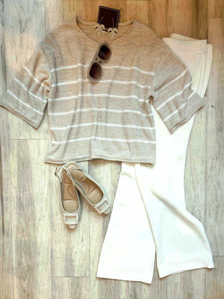 Mia Crop Pant - Bone