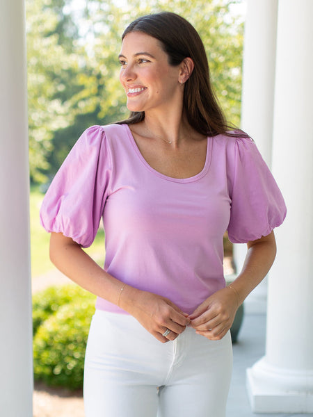 Cotton Puff Sleeve Top
