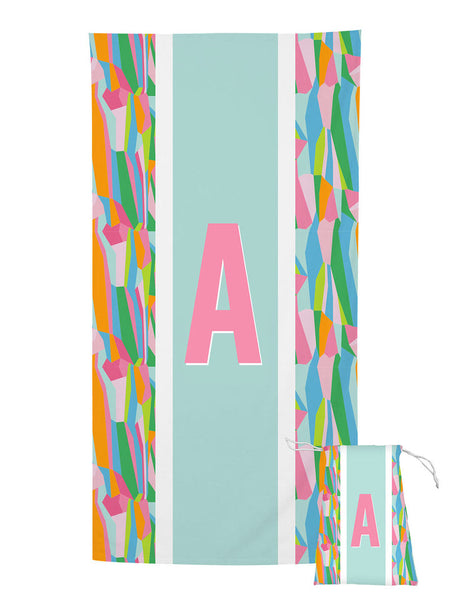 Tropical Initial Beach Towel