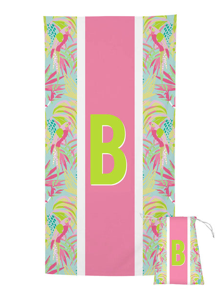 Tropical Initial Beach Towel