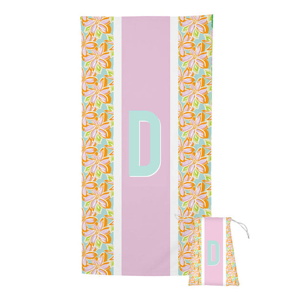 Tropical Initial Beach Towel