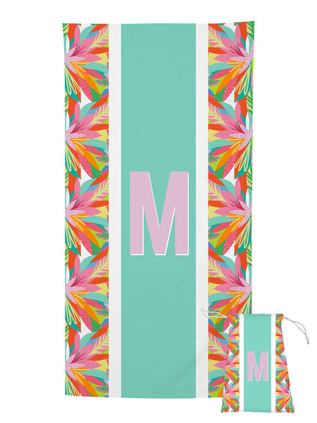 Tropical Initial Beach Towel