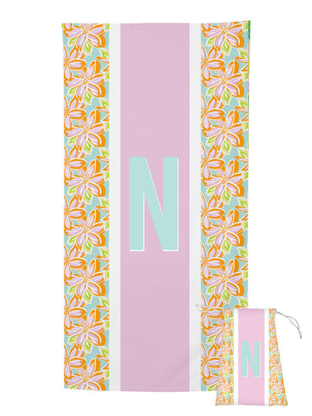 Tropical Initial Beach Towel