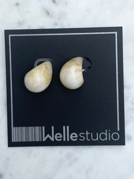 Color Lucite Drop Stud Earrings