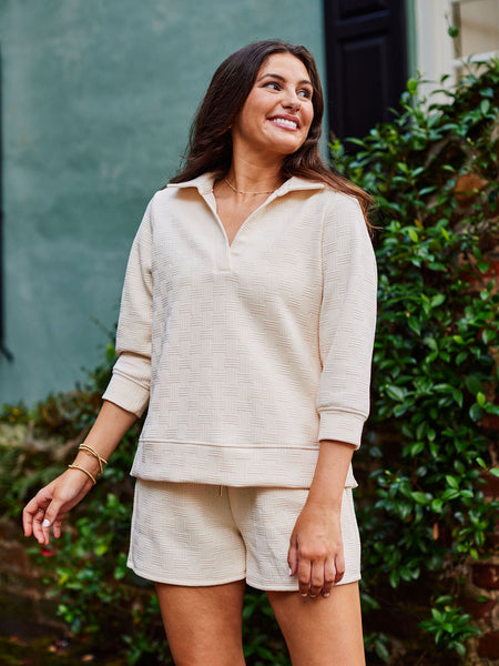Crosshatch Shorts Set