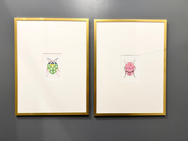 Framed Beetle Watercolor