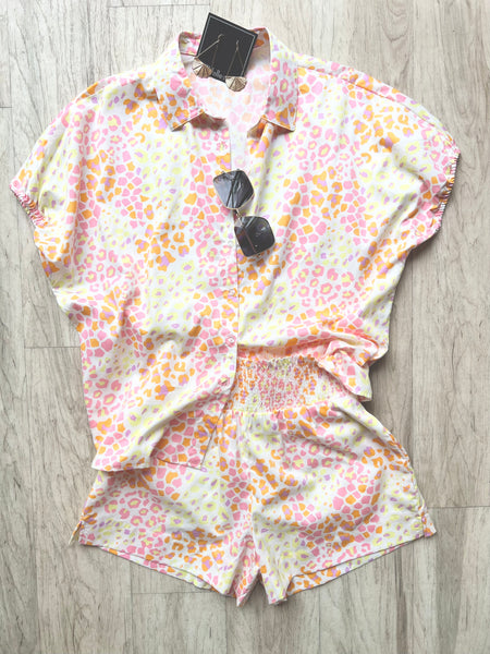 Cotton Print Pull-On Shorts - Pretty Wild