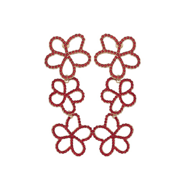 Pave Posey Drop Earrings