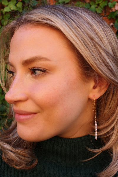 Pearl Threader Earrings