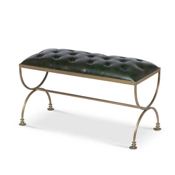 Herron House Leather Bench
