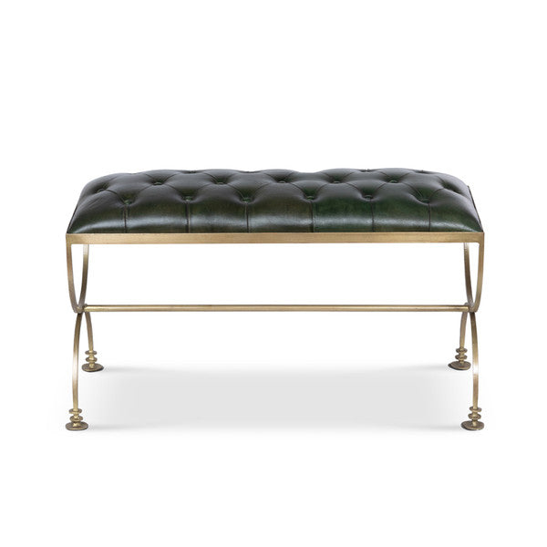 Herron House Leather Bench