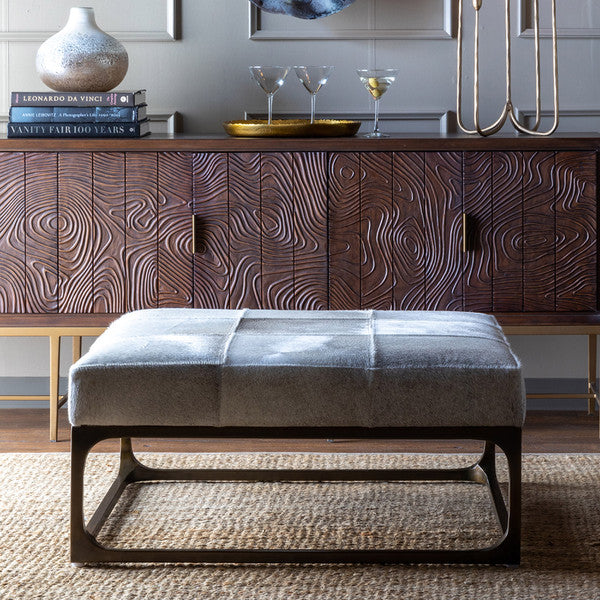 Cowhide Ottoman