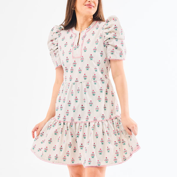 Puff Sleeve Shift Dress