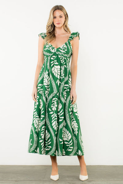 Leafy Vine Maxi Dress