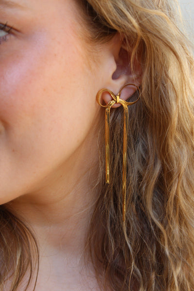 Snake Chain Bow Drops
