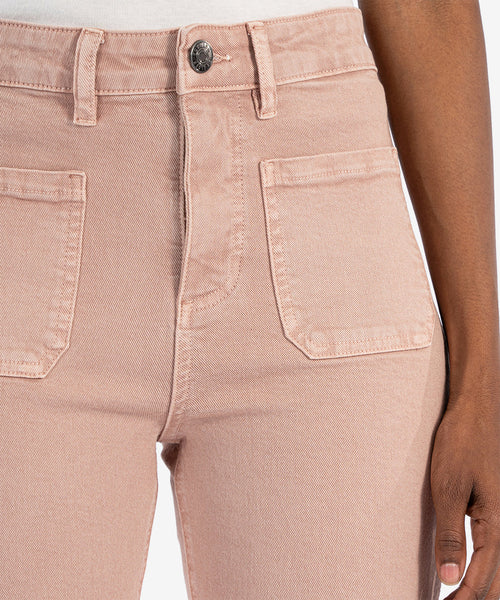 Reese High Rise Ankle Straight Leg - Rose