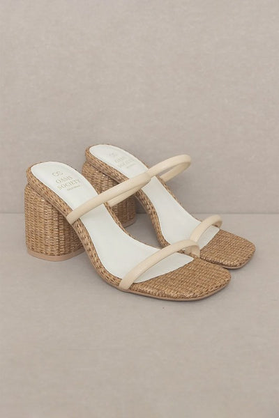 Basket Weave Block Heel