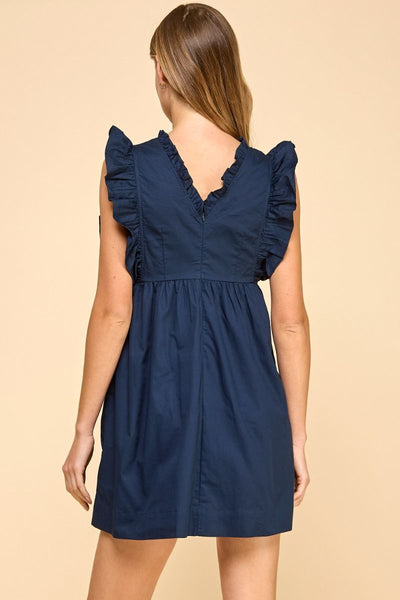VNeck Ruffle Dress