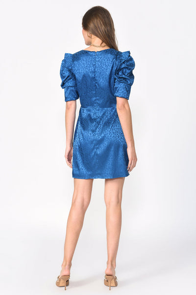 Puff Sleeve Jacquard Dress