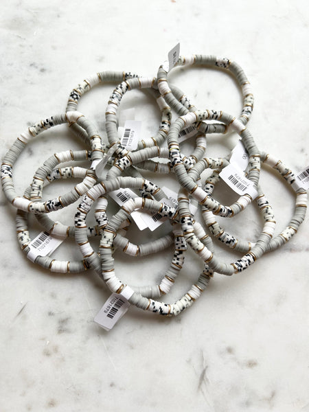 Speckled Rubber Bead Bracelet