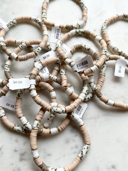Speckled Rubber Bead Bracelet