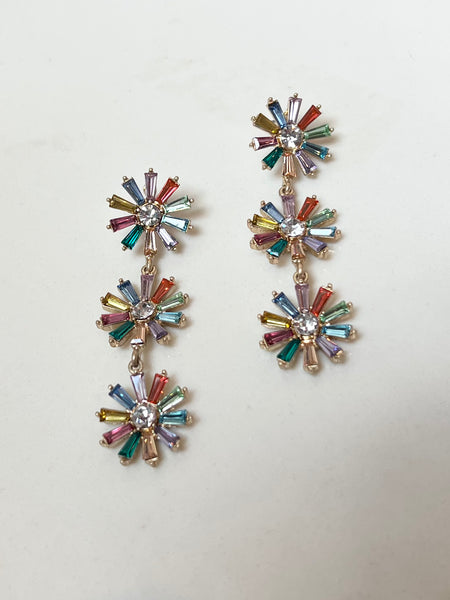 Tiered Burst Earring Drops
