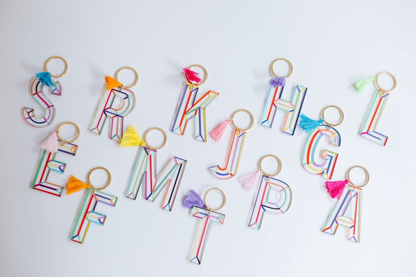 Colorful Letter Keychain