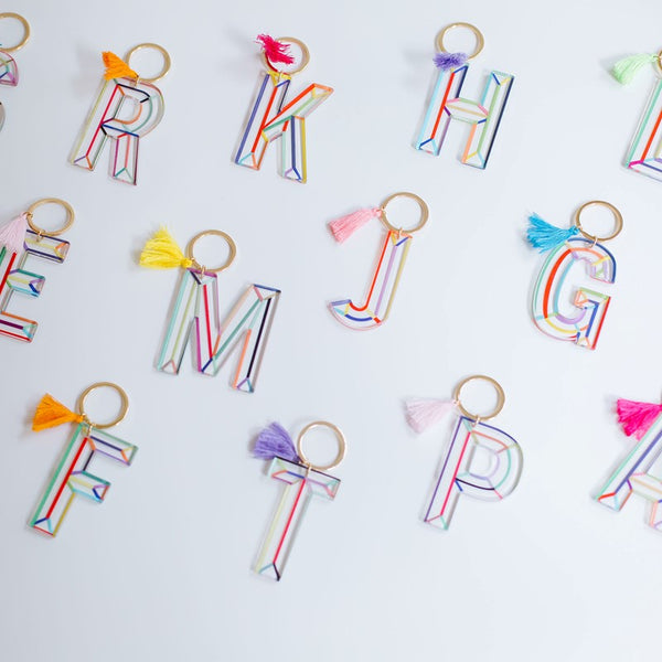 Colorful Letter Keychain