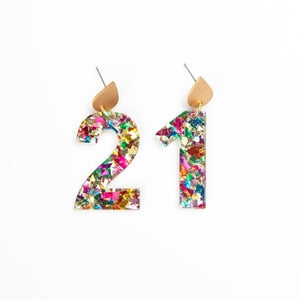 Fun Birthday Number Earrings