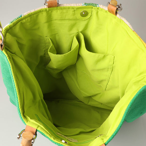 Cane Handle Kilim Bag
