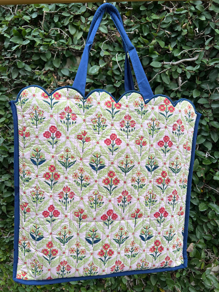 Scalloped Large Tote Bag