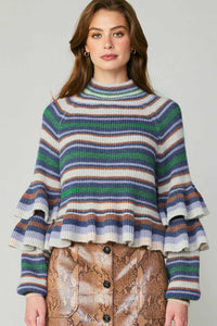 Stripe Ruffle Sweater