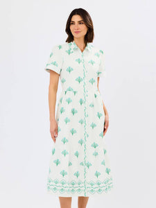 Collar Bloom Button Down Midi Dress – Welle Studio