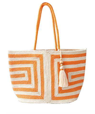 Geo Jute Tote