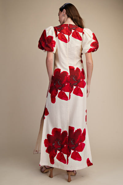 Floral Puff Sleeve Maxi