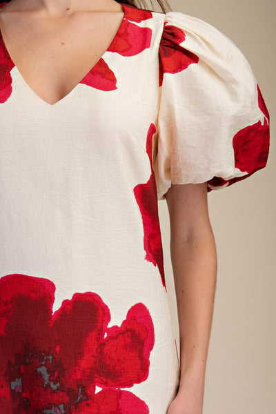 Floral Puff Sleeve Maxi