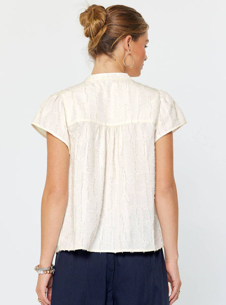 Textured Button-down Blouse