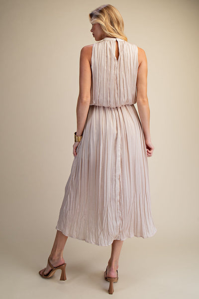 Pleated Midi Dress