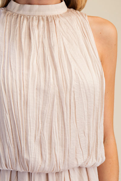 Pleated Midi Dress