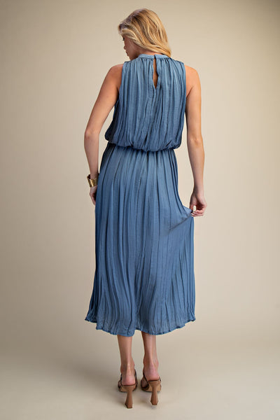 Pleated Midi Dress