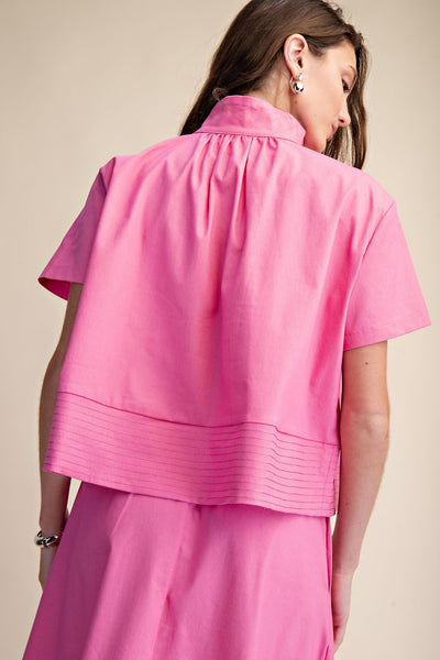 Stand Collar Stitch Top