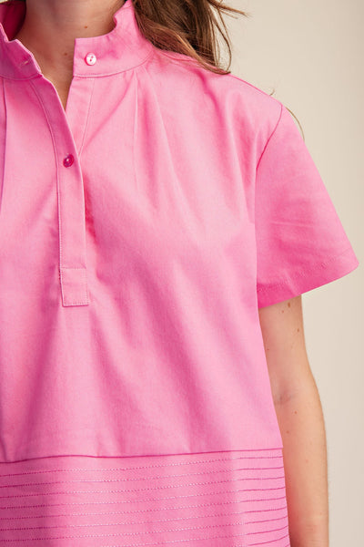 Stand Collar Stitch Top