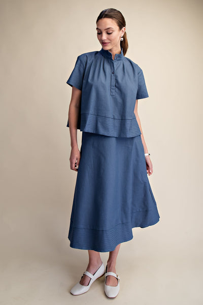 Stand Collar Stitch Top