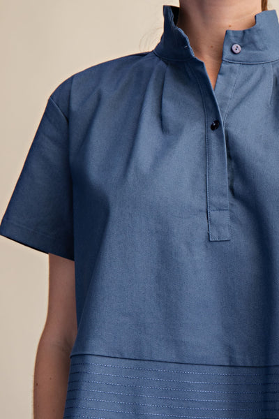 Stand Collar Stitch Top