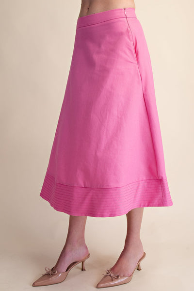 Stitch Hem Midi Skirt