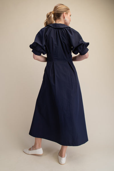 Cinch Waist Button Dress